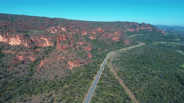 Canyons of Chapada dos Guimaraes at state of Mato Grosso Brazil.