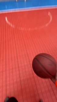 First Person Point of View Man Playing Basketball