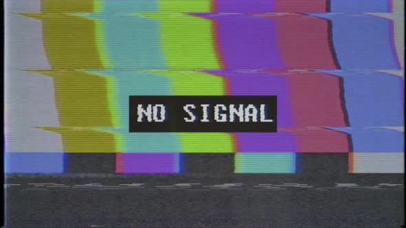 Source No signal old vintage TV Video Damage