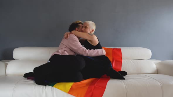Lesbians Kissing