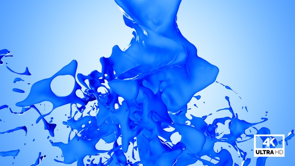 Blue Paint Jet Stream Splash V5