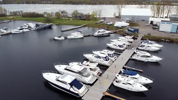 Yachts on the river