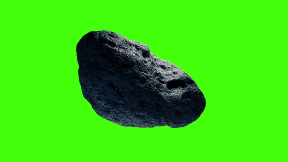 Huge Meteor Rock Rotating Green Screen