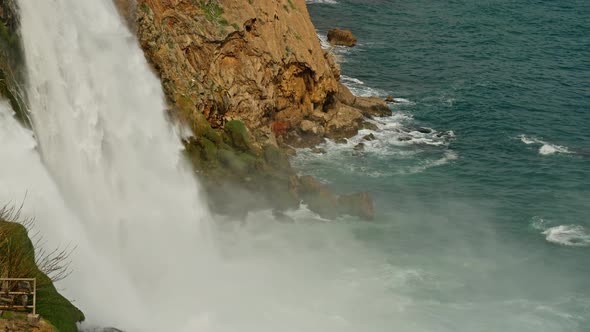 Slow Motion Footage of Low Duden Waterfall in Antalya Turkey