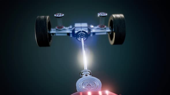 Car Chassis with Engine alt