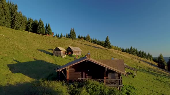 Flying Over the Carpathian Mountains