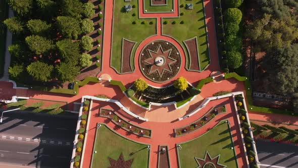 Bahai Gardens with a Birds Eye View