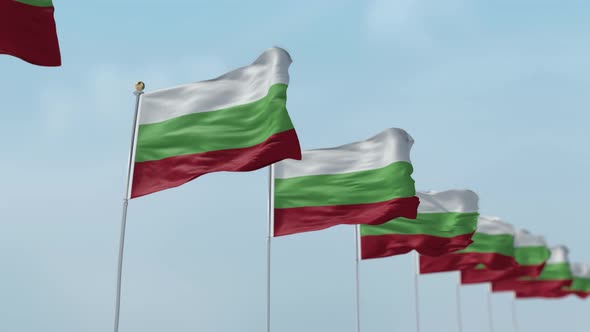 Bulgaria  Row Of Flags  alt