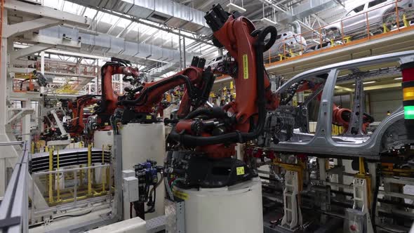 Robotic Automatic Production Modern Plant
