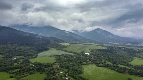 Mountains With Fog and Clouds