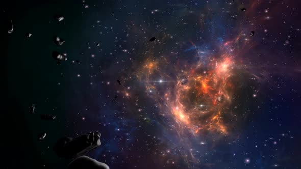 Galaxy Nebula Space Stars Motion Loop Background