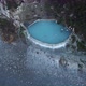 Drone view of people swimming and bathing in hot springs - VideoHive Item for Sale