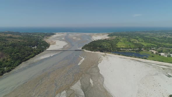 River Flowing Into the Sea