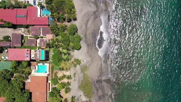 Aerial view of tropical beach in Costa Rica