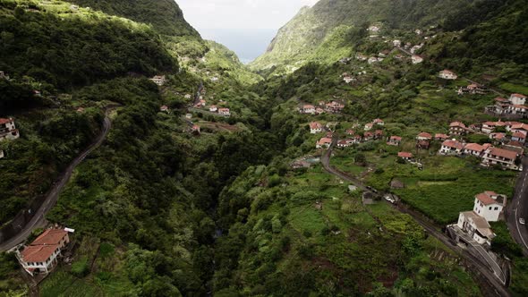 Village Between Mountains of Madeira