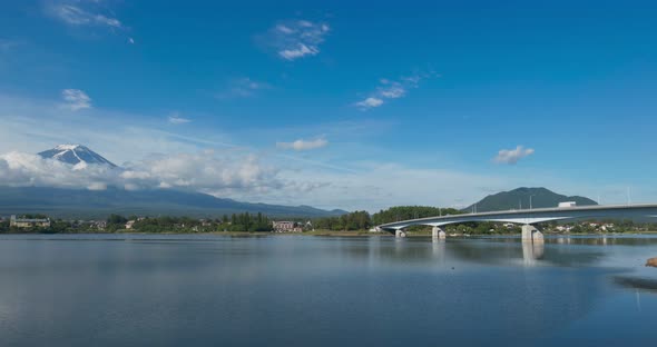 Japanese mountain Fuji in Kawaguciko