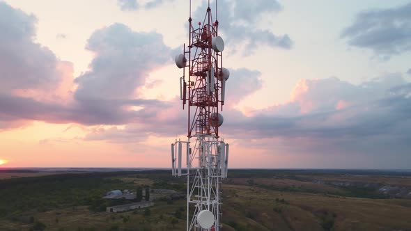 Telecommunication Antenna Receiver on Cell Phone Tower