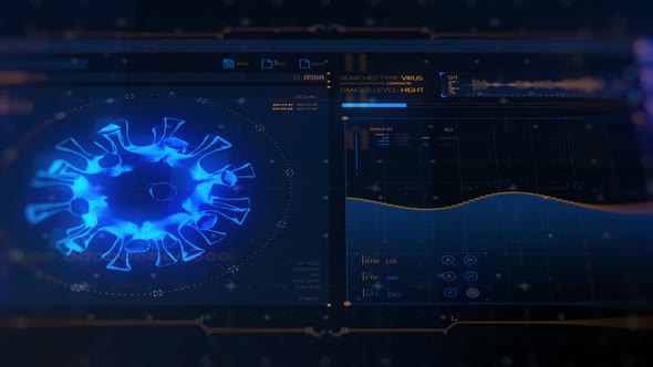 Futuristic UI HUD Head up display analytic screen with sensors detectors and bars