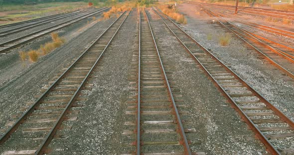 Railroad in Railway Cargo Railroad Platform