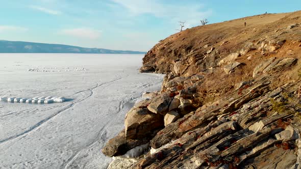 Beautiful Winter Landscape of Lake Baikal