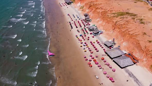 Canoa Quebrada Beach, Ceara. Northeast Brazil. Beach landscape of Ceara state.