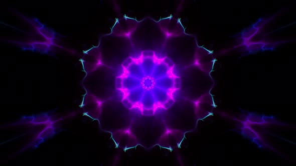 Dark Neon Fractal Energy Loop 4K 01