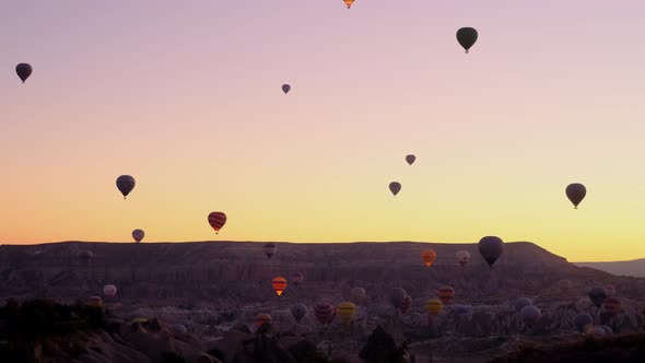 Timelapse of Balloons at Sunrise