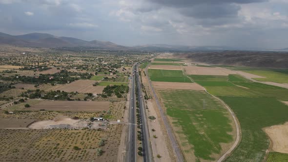 Agriculture Farmland Aerial View