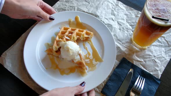 Delicious Dish on the Table in the Restaurant