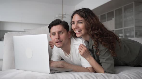 Exalted Wife Husband Do Online Shopping Looking for Discount