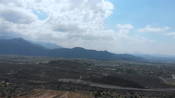 City of Mendoza, Andean Mountains, Argentina (aerial view, drone footage)