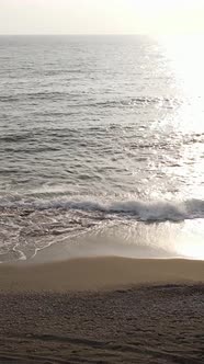 Vertical Video of the Sea Near the Shore