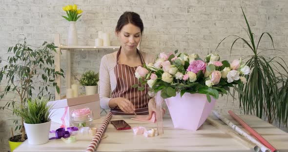 Young Woman Florist at Work