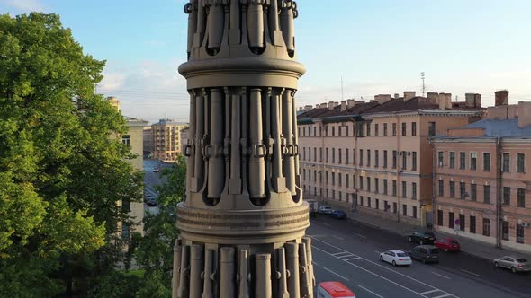 Column of Glory at the Trinity Cathedral, Saint Petersburg. 