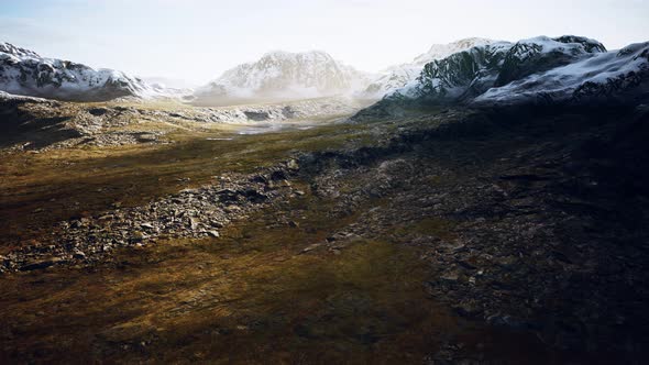 Polar Ural Mountain and Fields