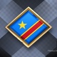 Democratic Republic Of Congo Flag Rotating Badge 4K Looping with Transparent Background - VideoHive Item for Sale