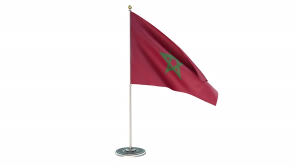 Morocco Small Flag Pole Loops With Alpha