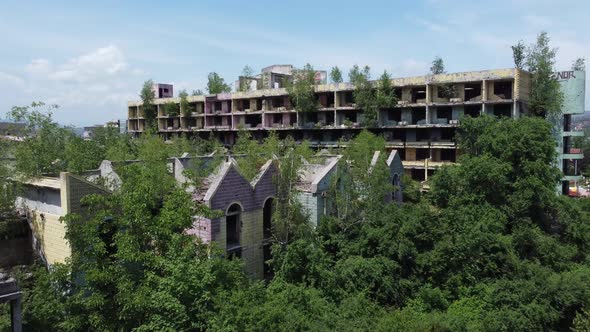 Destroyed and Abandoned Buildings in Sarajevo 4K