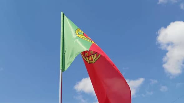 National Country Flag on Blue Sky Background