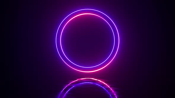 Rotating Neon Circles