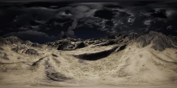 VR 360 Huge Dark Clouds Over Scottish Highlands alt