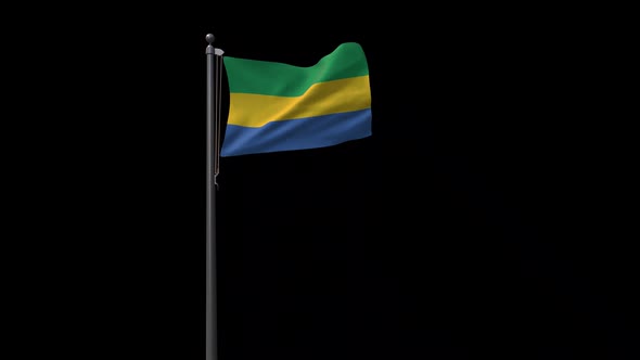Gabon Flag With Alpha 2K