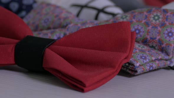 Close up of bow ties