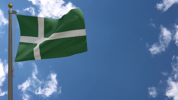 Isle Of Barra Flag Scotland (Uk) On Flagpole