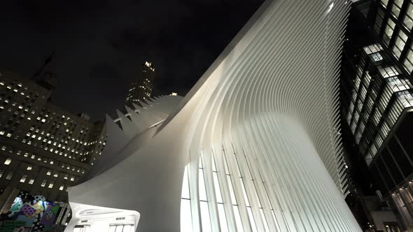 Oculus Center World Trade Center New York. 4k Gimbal Stabilized Motion Video