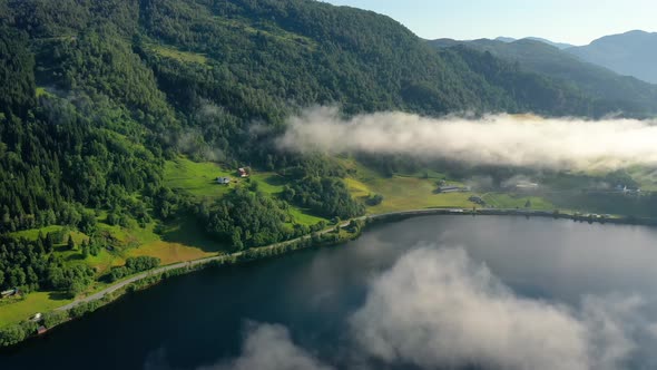 Beautiful Nature Norway over the Clouds