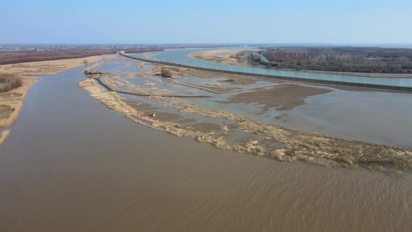 Aerial The Yangtze River Estuary