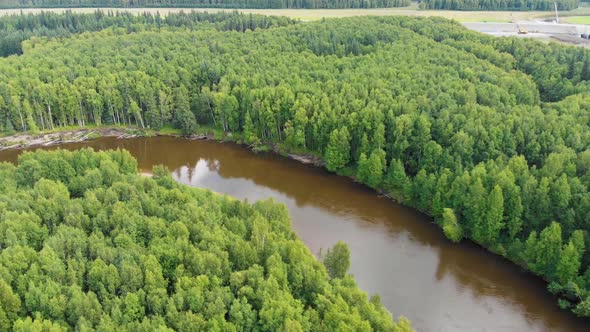 4K Drone Video of Chena River and Moose Creek Reservoir Park near Fairbanks, Alaska
