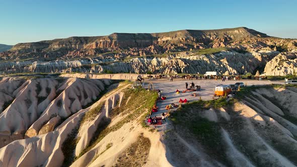 Awesome aerial view of Goreme 4 K Turkey Cappadocia