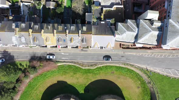 Aerial view of Deal castle, Deal, Kent, UK